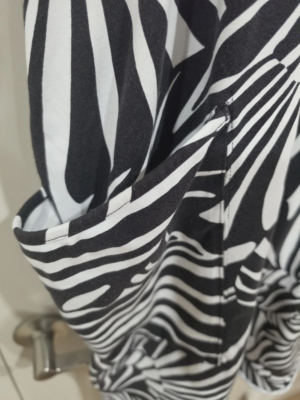 FP Movement by Free People Black & White Zebra-Print Romper M GUC